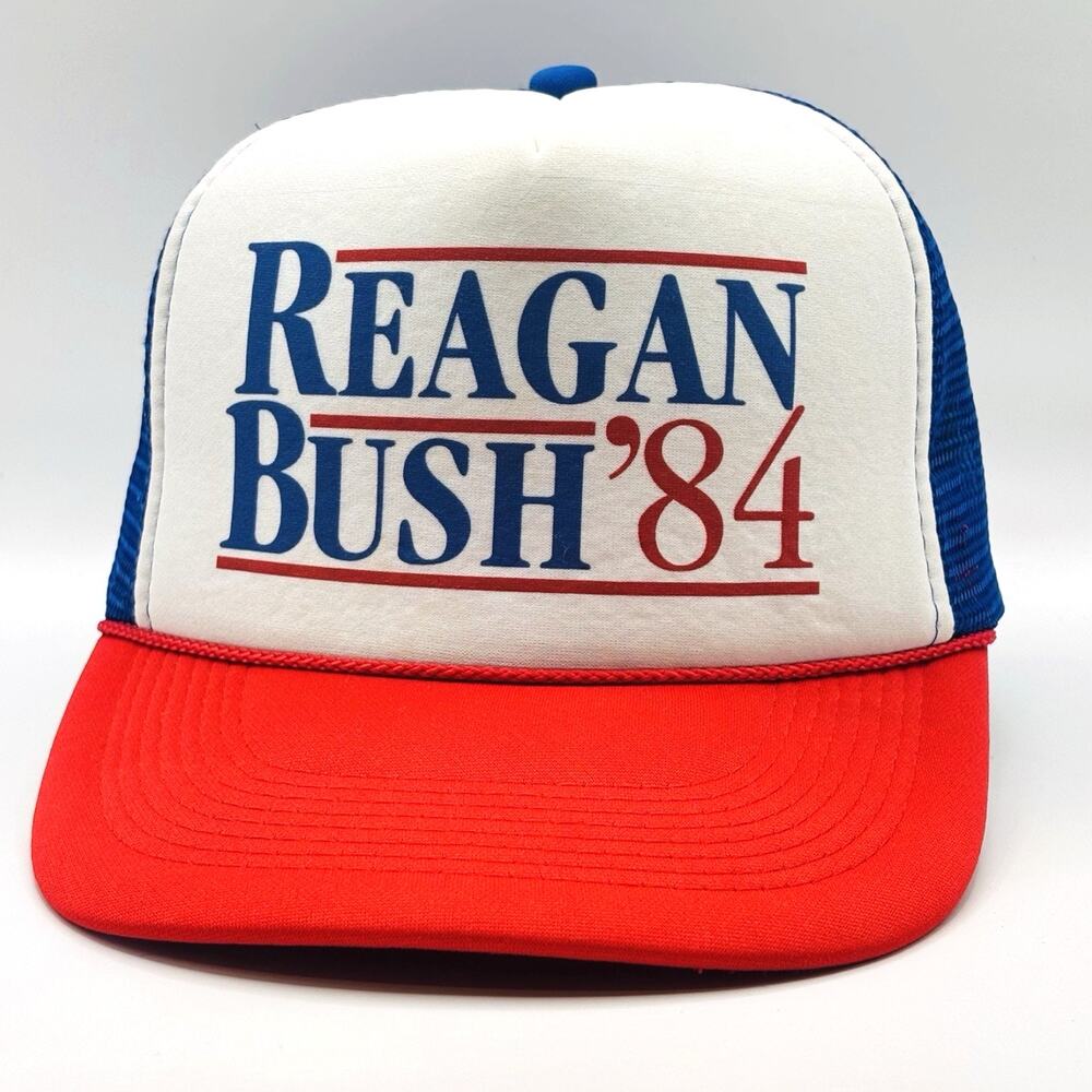 Reagan Bush '84 Snapback Rope Trucker Hat Multicolor One Size Otto